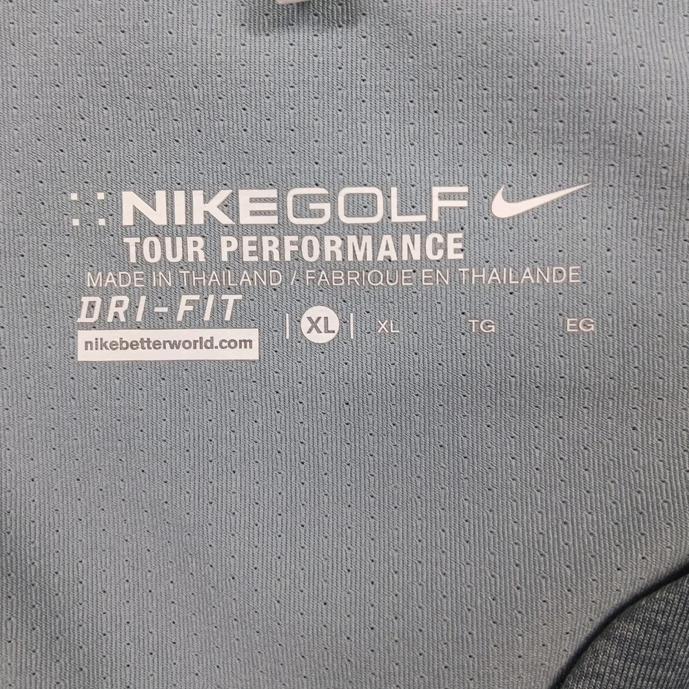 Nike Golf‎ Tour Performance Men's XL Dri-Fit Short Sleeve Polo Gray